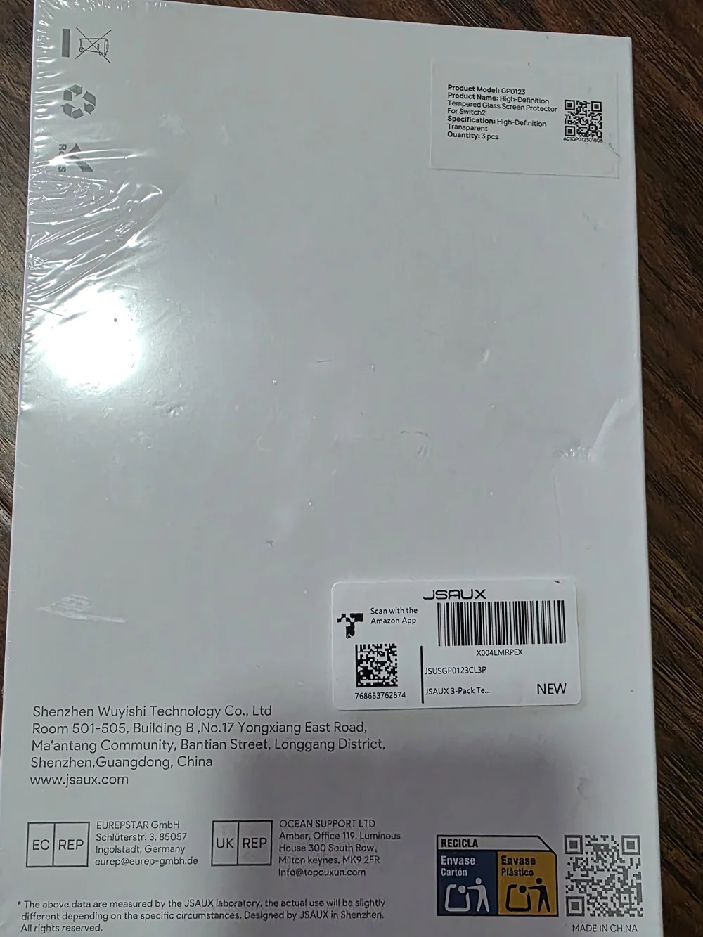 Purple Tempered Glass Screen Protector for Switch 2